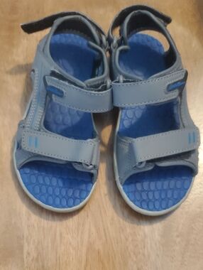 Eddie Bauer Gray and Blue Kids Adjustable Sandals